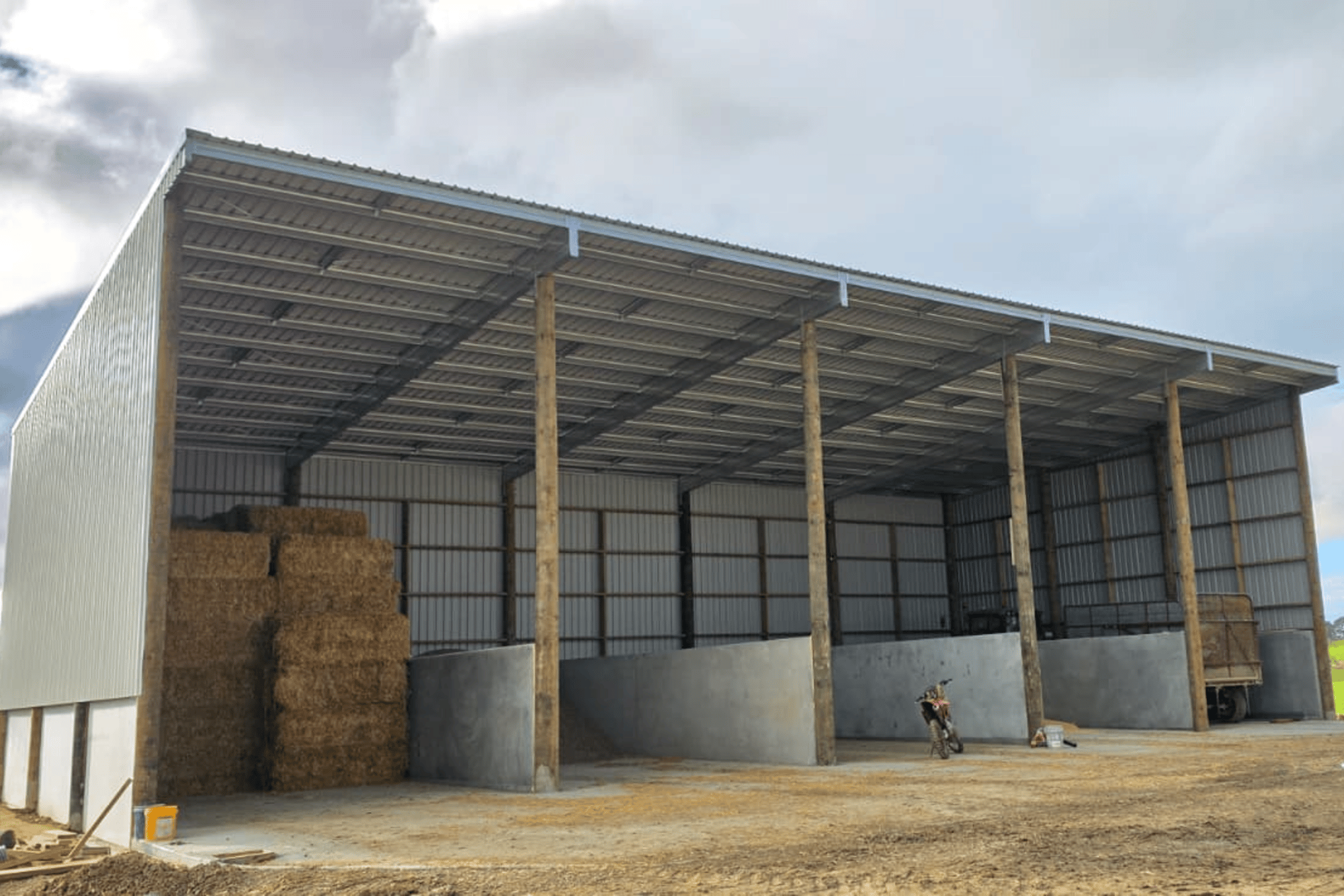 open side hay shed