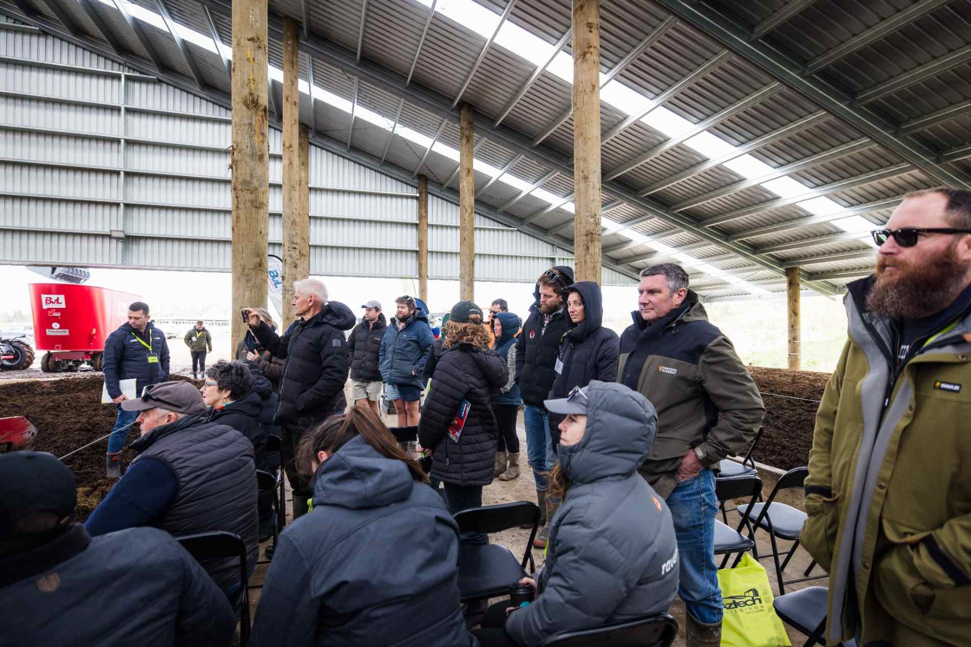 Aztech Composting Barn Roadshow event at a Canterbury dairy farm