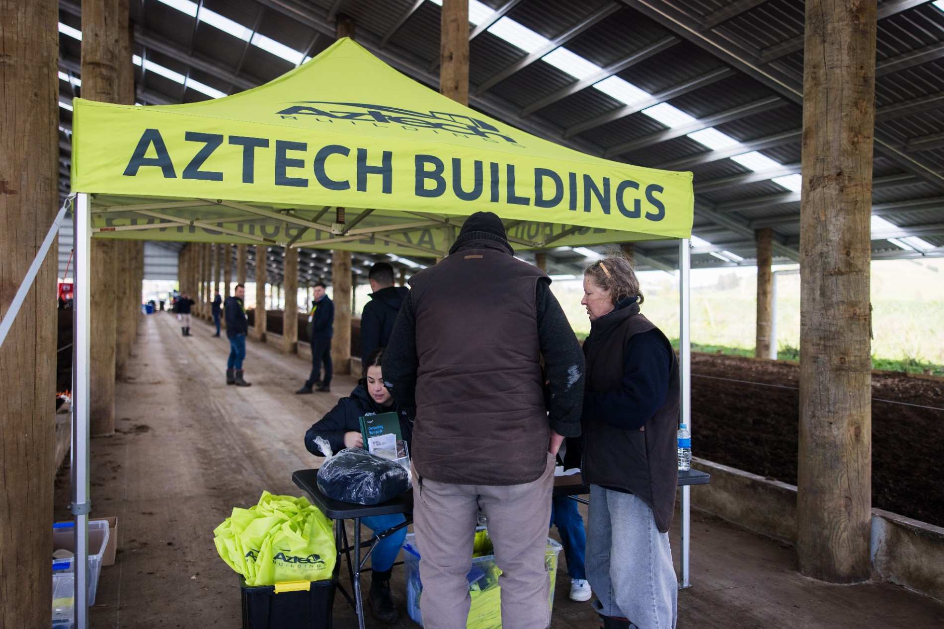 Aztech Composting Barn Roadshow event at a Canterbury dairy farm