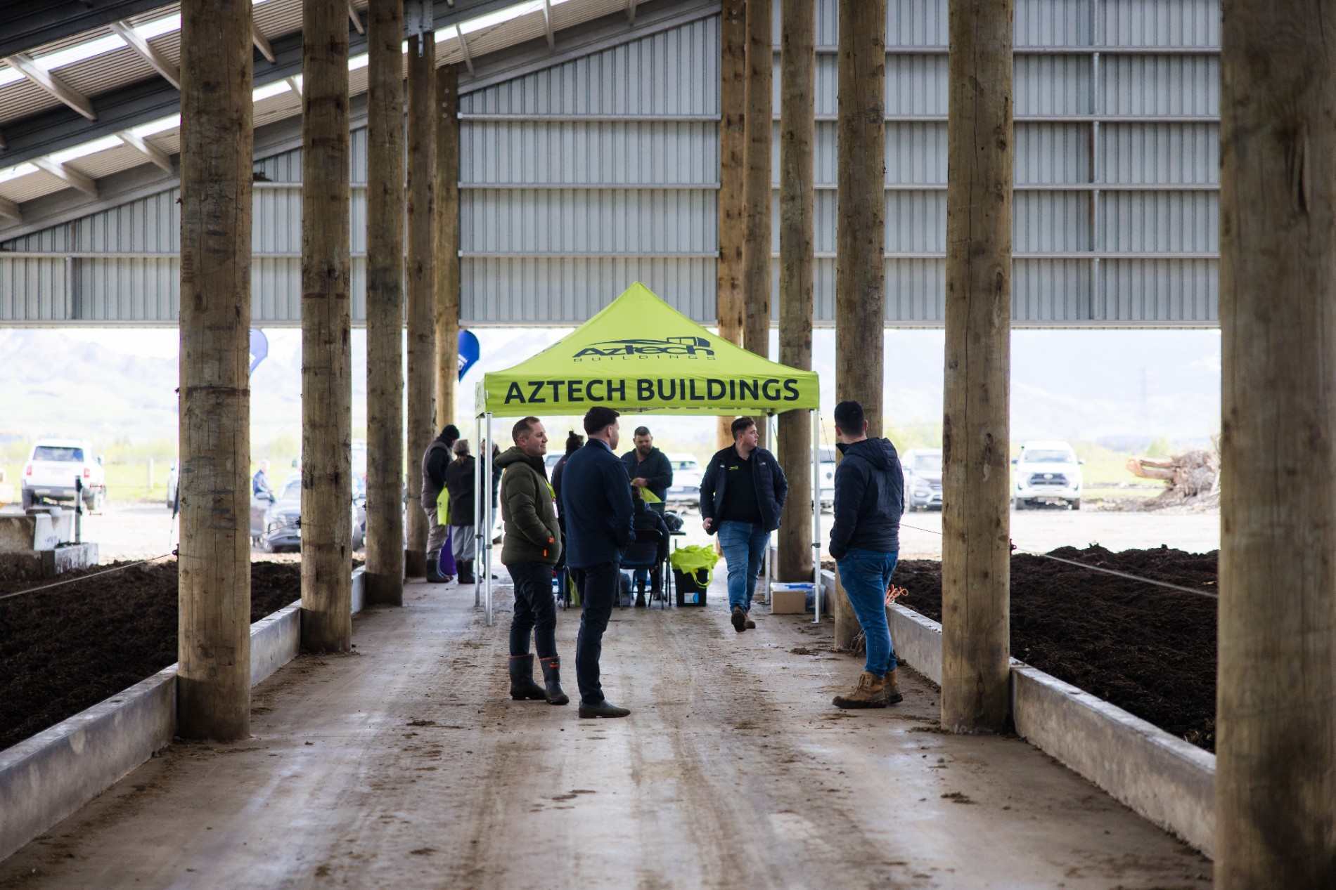 Aztech Composting Barn Roadshow event at a Canterbury dairy farm