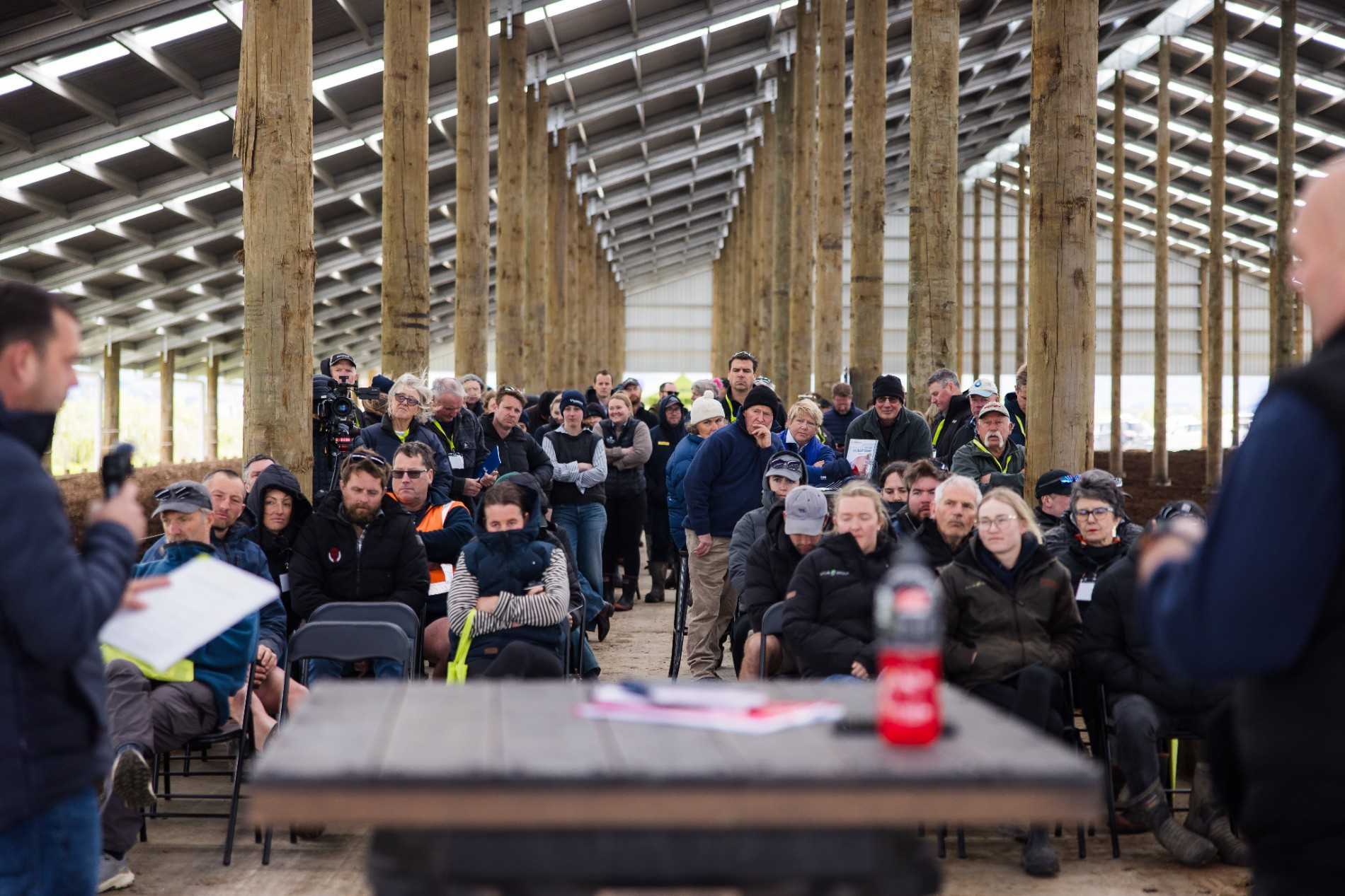 Aztech Composting Barn Roadshow event at a Canterbury dairy farm