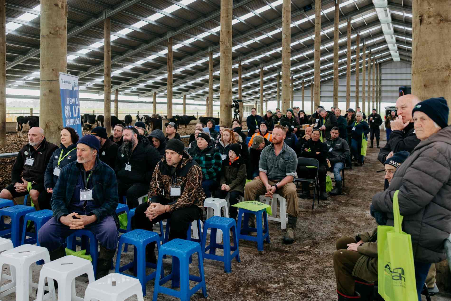 Taranaki composting barn roadshow at Campbell Clayton-Greene’s dairy farm
