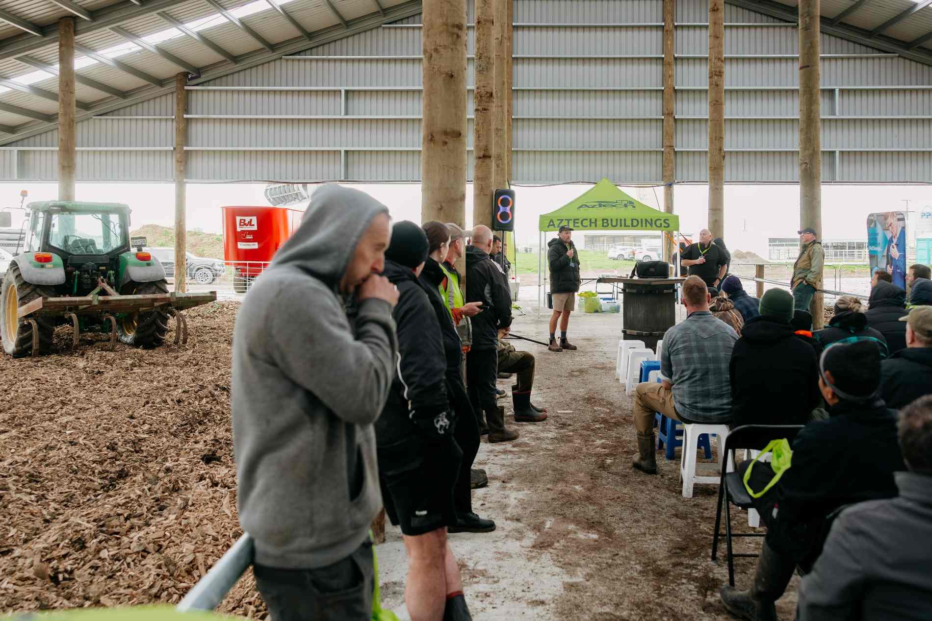 Taranaki composting barn roadshow at Campbell Clayton-Greene’s dairy farm