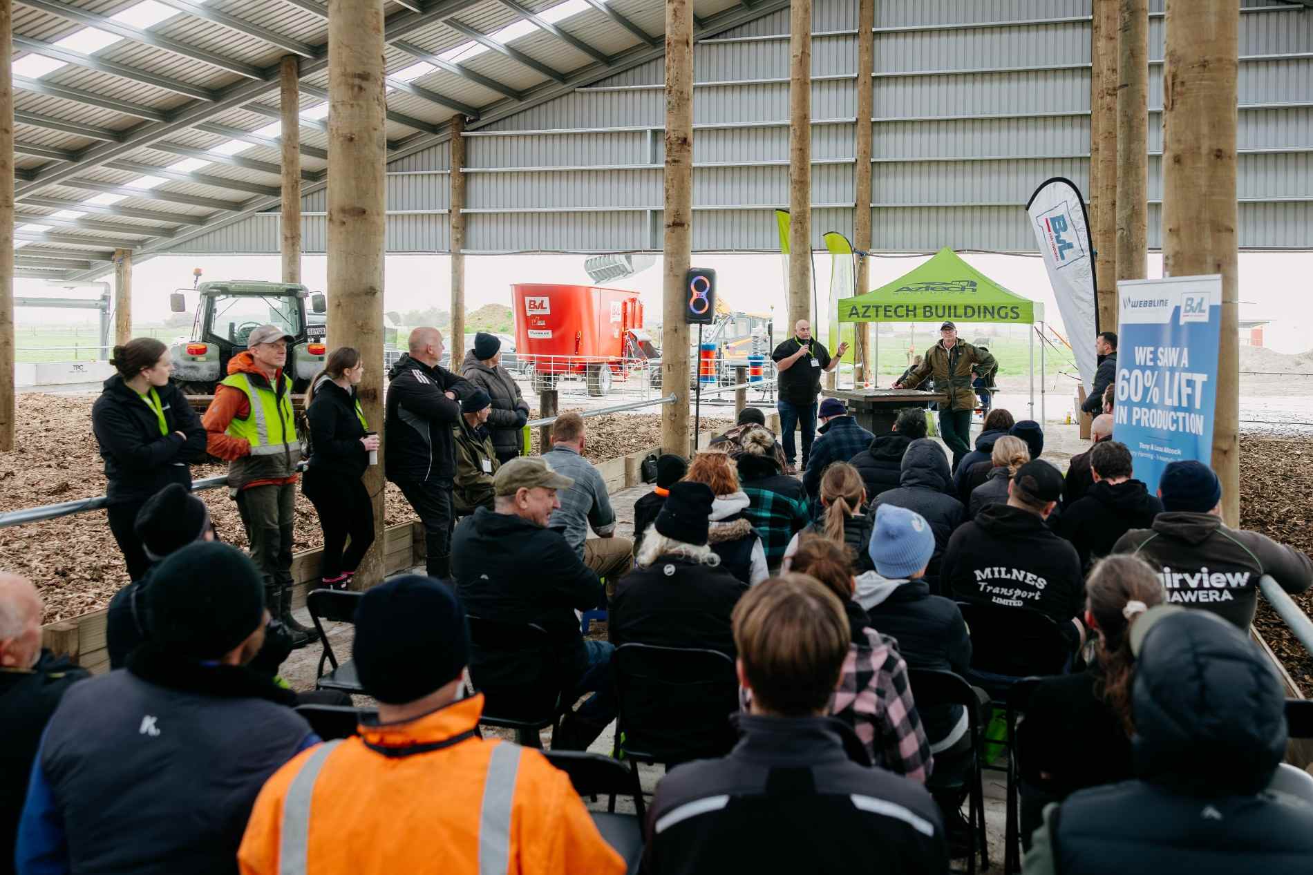 Taranaki composting barn roadshow at Campbell Clayton-Greene’s dairy farm